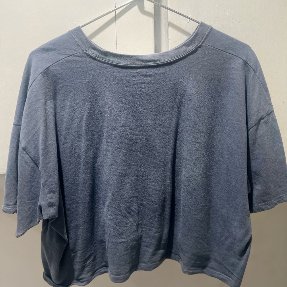 Baby blue oversized cropped Shirt!